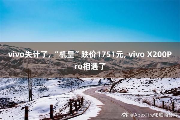 vivo失计了, “机皇”跌价1751元, vivo X200Pro相遇了