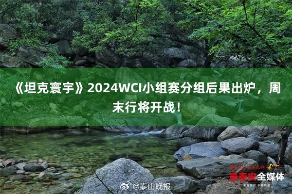 《坦克寰宇》2024WCI小组赛分组后果出炉，周末行将开战！